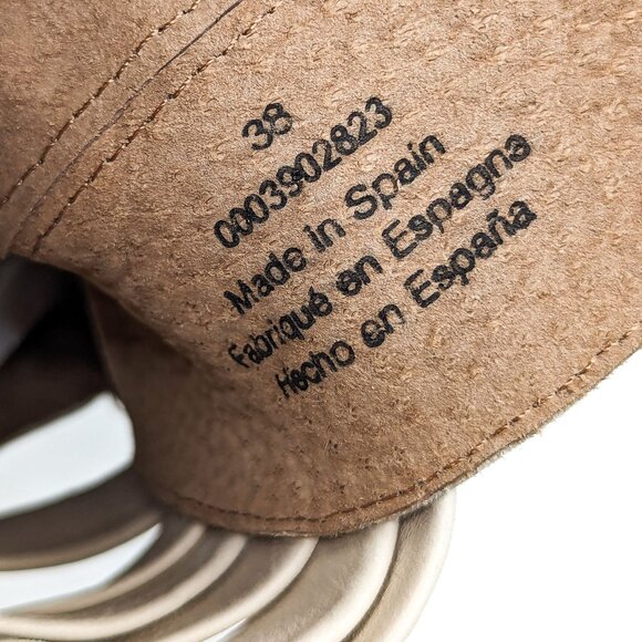 Free People Women Jesse Cutout Summer Cream Leather Platform Festival Boots 8US - Picture 8 of 12